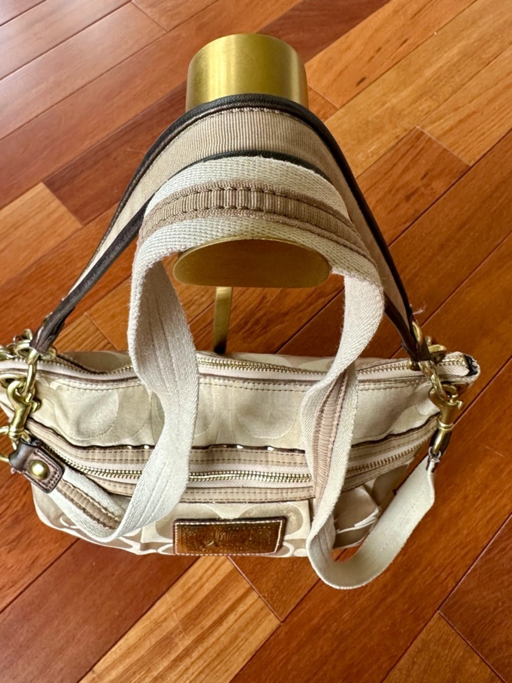 Coach Poppy Signature 2-Way Shoulder Bag with Signature Jacquard "C" Pattern - Picture 8 of 13